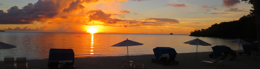 PPRビーチの夕日